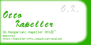 otto kapeller business card